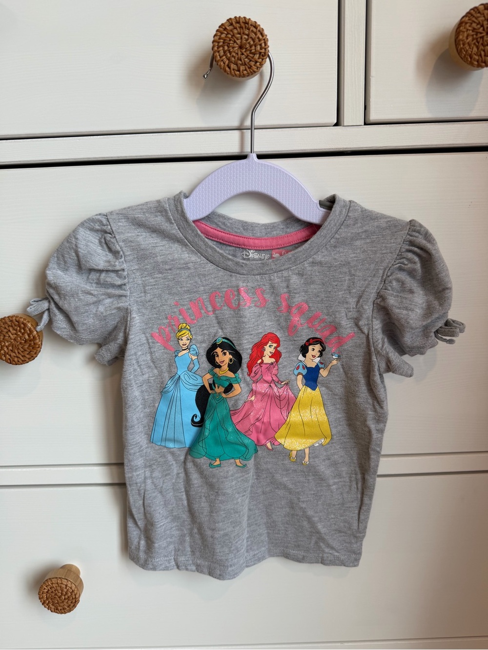 Disney Princess Squad Gray Girls' Short Sleeve Tee 2T